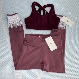 Fabletics Leggings Women XS Sport Bra Set Athletic Outfit Reflective B25